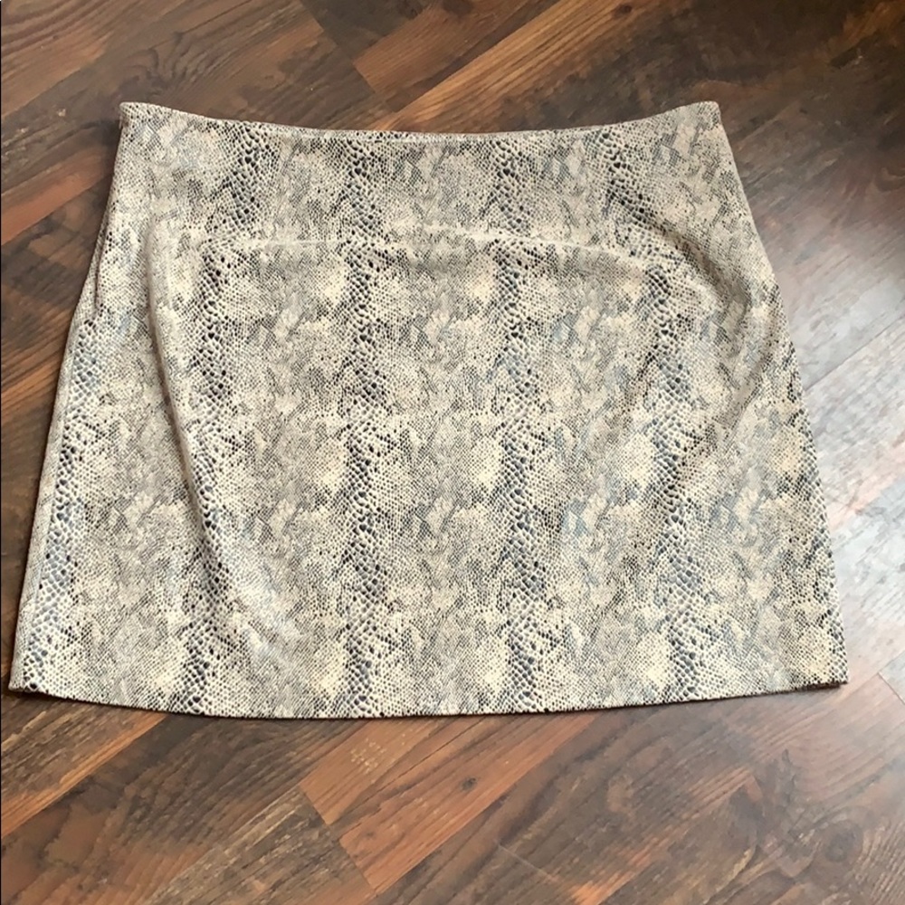 Snake Skin print mini skirt